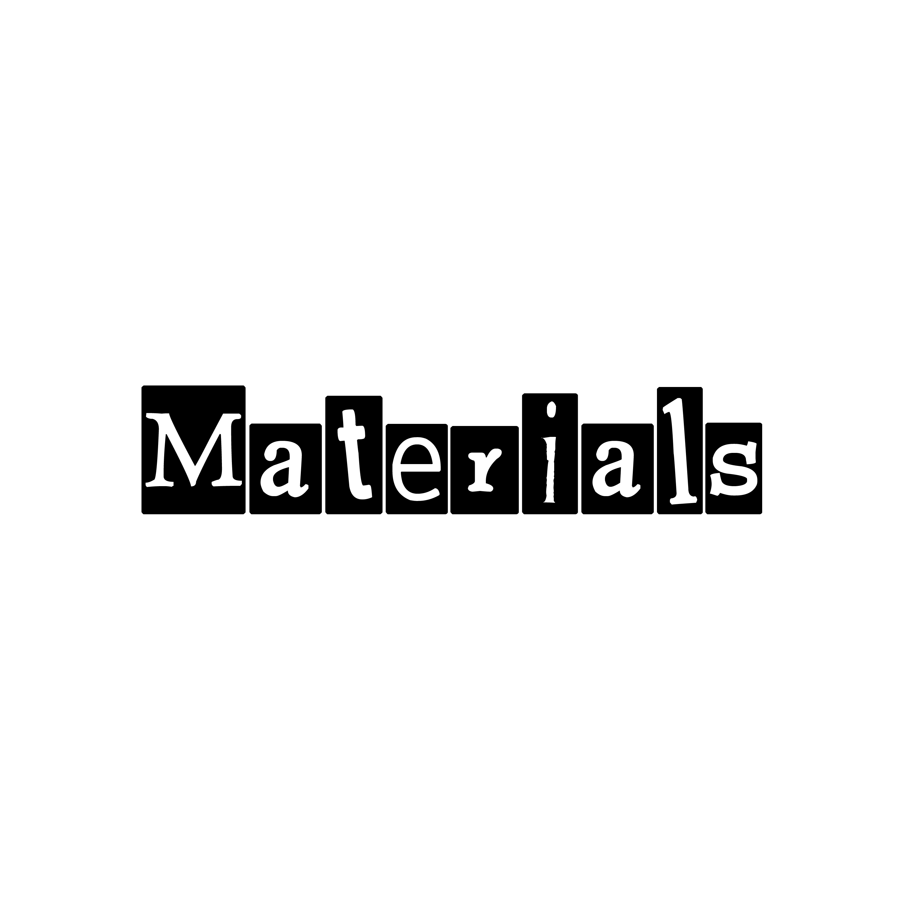 Materials animated title